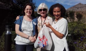 Staff and volunteers in THG garden